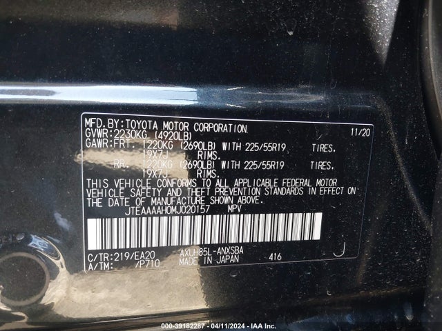 Toyota Venza Limited 2021 JTEAAAAH0MJ020157 Image 9