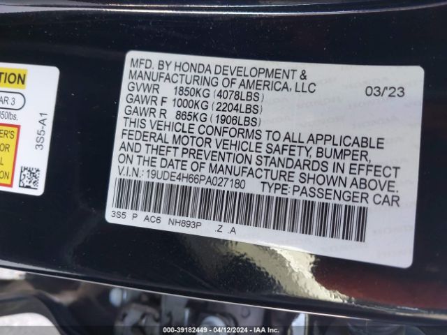 19UDE4H66PA027180 Acura Integra A-spec W/ Technology