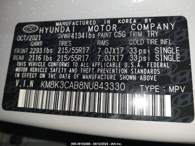 Hyundai Kona Sel 2022 KM8K3CAB8NU843330 Image 9