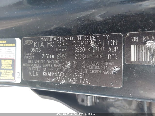 KIA FORTE LX 2016 KNAFK4A6XG5479794 Image 9