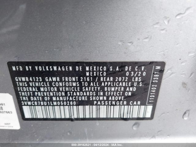 3VWCB7BU1LM050260 Volkswagen Jetta 1.4t R-line/1.4t S/1.4t Se
