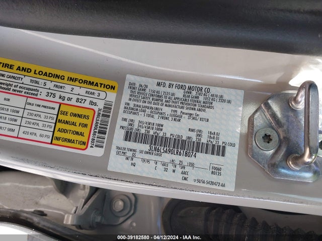 Lincoln Mkz Standard 2020 3LN6L5A90LR618074 Image 9