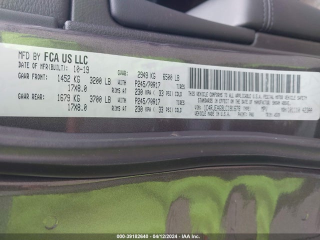 Jeep Grand Cherokee Laredo E 4x2 2020 1C4RJEAG9LC181678 Image 9