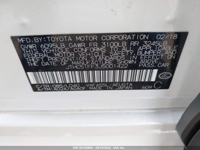 JTHC51FF3J5001422 Lexus Ls 500