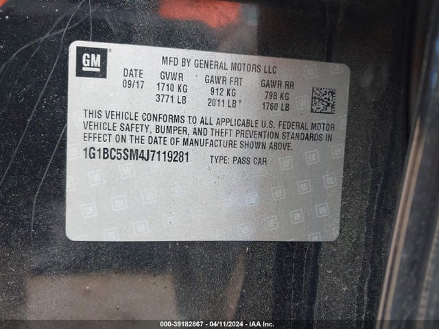 Chevrolet Cruze Ls Auto 2018 1G1BC5SM4J7119281 Image 9