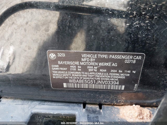 WBA8E5G51JNV03394 BMW 320i Xdrive
