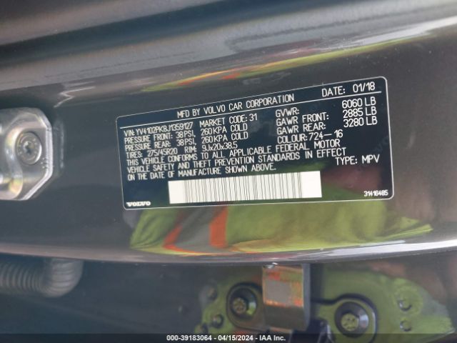 YV4102PK8J1359127 Volvo Xc90 T5 Momentum