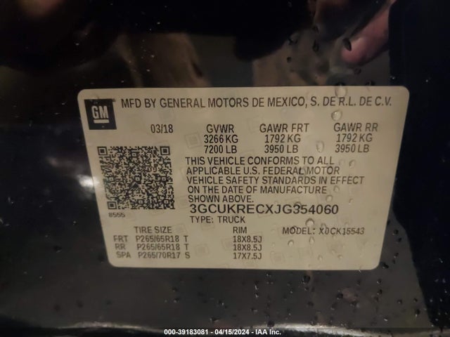 Chevrolet Silverado 1500 2lt 2018 3GCUKRECXJG354060 Image 8