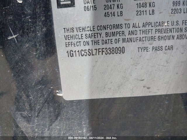 Chevrolet MALIBU 1LT 2015 1G11C5SL7FF338090 Image 9