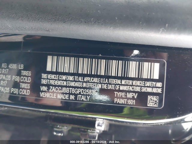 Jeep Renegade Latitude 2016 ZACCJBBT6GPD25835 Image 9
