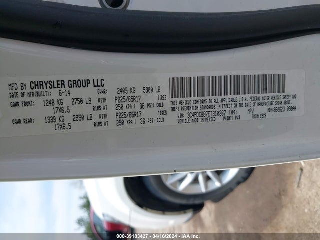 3C4PDCBB7ET310367 Dodge Journey Sxt
