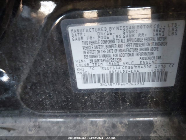 Nissan SENTRA SV 2016 3N1AB7AP6GY261235 Image 9