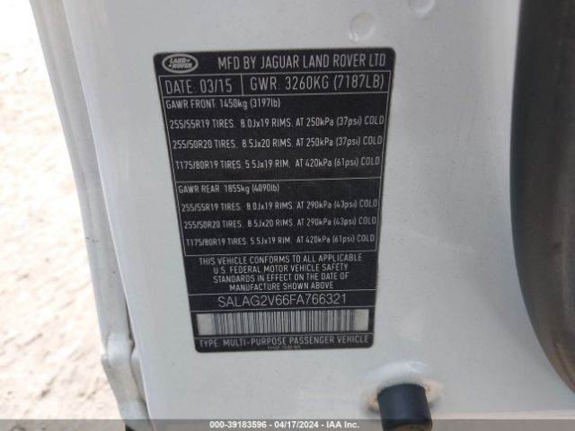 SALAG2V66FA766321 Land Rover LR4