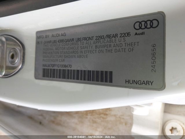 WAUA7GFF1G1008470 Audi A3 1.8t Premium