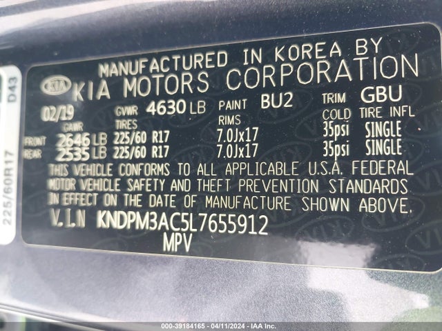 KIA Sportage Lx 2020 KNDPM3AC5L7655912 Image 9