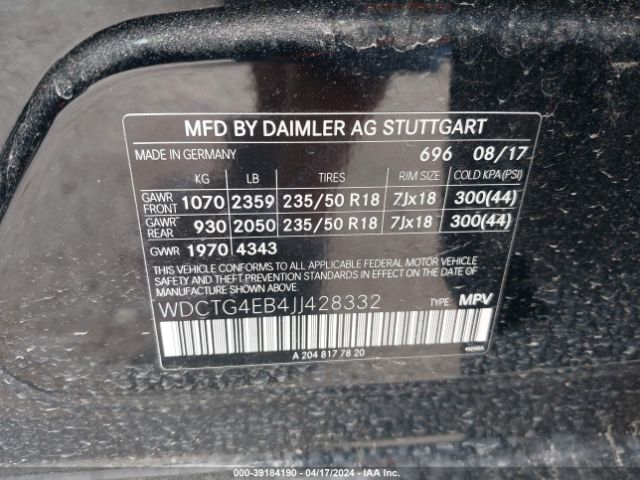 2018 MERCEDES-BENZ GLA 250 WDCTG4EB4JJ428332 Photo 8