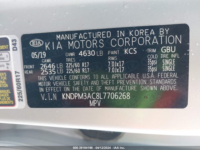 KIA Sportage Lx 2020 KNDPM3AC8L7706268 Image 9