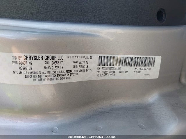 2012 FIAT 500 3C3CFFBR6CT381309 Photo 8