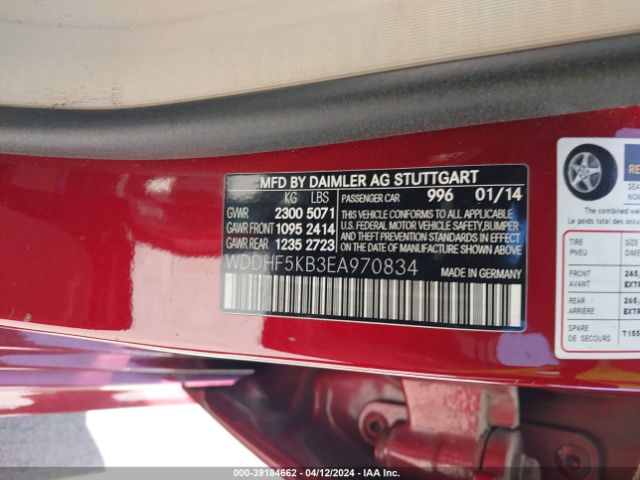 WDDHF5KB3EA970834 Mercedes-Benz E 350