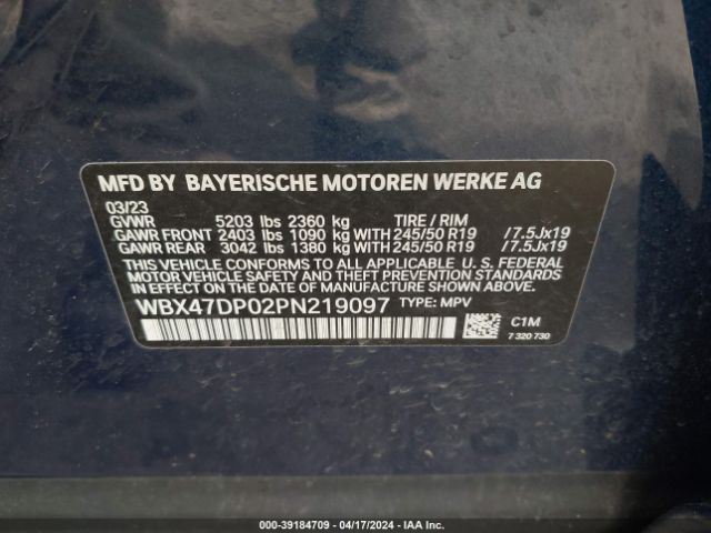 WBX47DP02PN219097 BMW X3 Sdrive30i