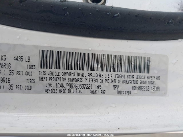 Jeep Patriot Sport 2016 1C4NJPBB7GD537221 Image 9
