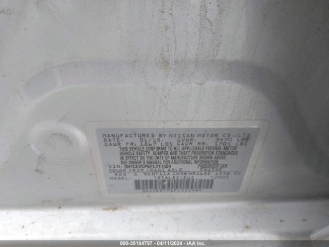 3N1CE2CP6FL411484 Nissan Versa Note S (sr)/s Plus/sl/sr/sv