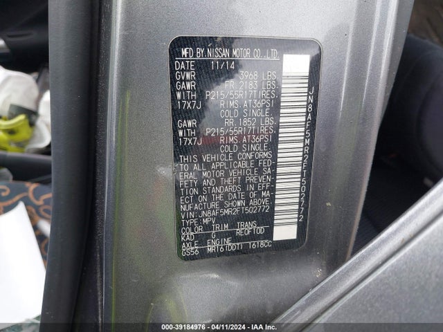 Nissan JUKE S 2015 JN8AF5MR2FT502772 Image 9