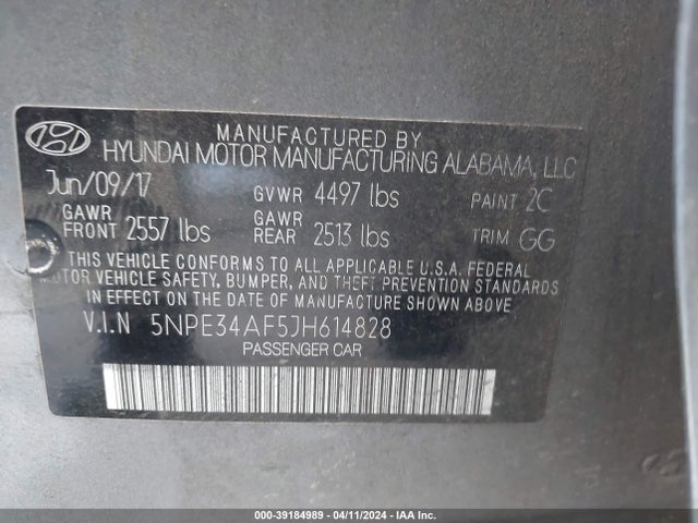 Hyundai SONATA SEL 2018 5NPE34AF5JH614828 Image 9