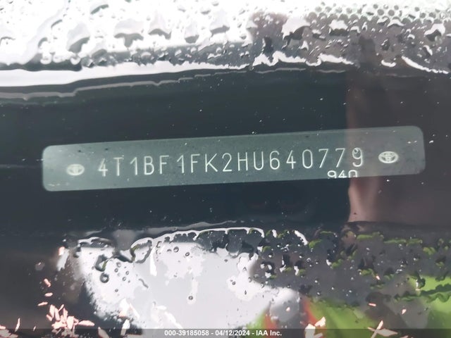 Toyota CAMRY LE 2017 4T1BF1FK2HU640779 Image 9