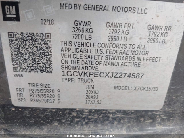 Chevrolet Silverado 1500 Custom 2018 1GCVKPECXJZ274587 Image 9