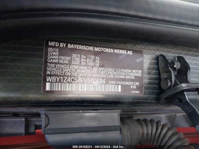 WBY1Z4C54FV500584 BMW I3 Base W/range Extender
