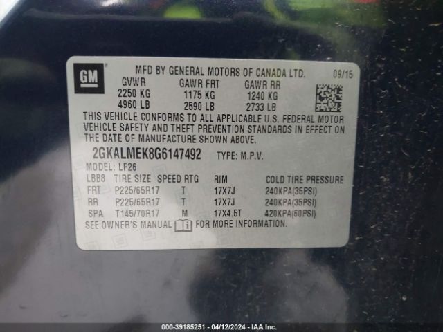 2GKALMEK8G6147492 GMC Terrain Sle-1