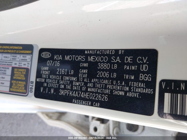 KIA FORTE LX 2017 3KPFK4A74HE022626 Image 9