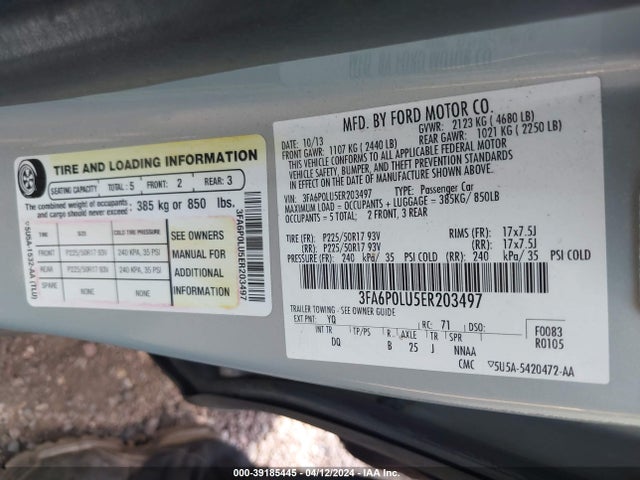 Ford Fusion Hybrid Se 2014 3FA6P0LU5ER203497 Image 9