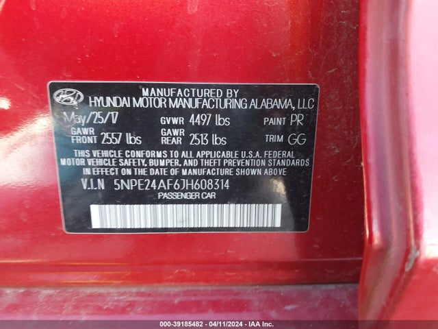 Hyundai SONATA SE 2018 5NPE24AF6JH608314 Image 9