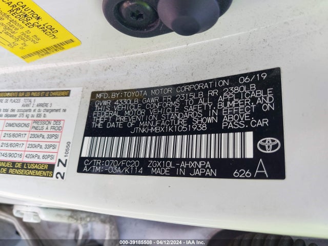 Toyota C-HR LE 2019 JTNKHMBX1K1051938 Image 9