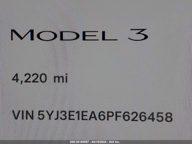 Tesla Model 3 Rear-wheel Drive 2023 5YJ3E1EA6PF626458 Image 15