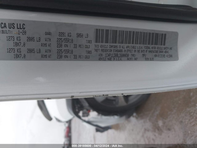 Jeep Cherokee Limited Fwd 2020 1C4PJLDB8LD600030 Image 9