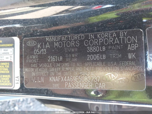 KIA FORTE LX 2014 KNAFX4A69E5082737 Image 9