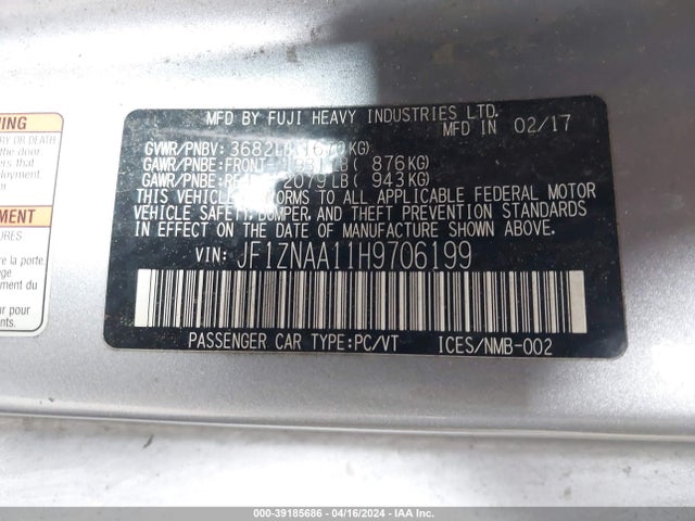Toyota 86 2017 JF1ZNAA11H9706199 Image 9