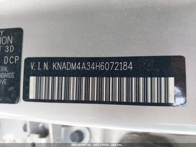 KIA RIO LX 2017 KNADM4A34H6072184 Image 9