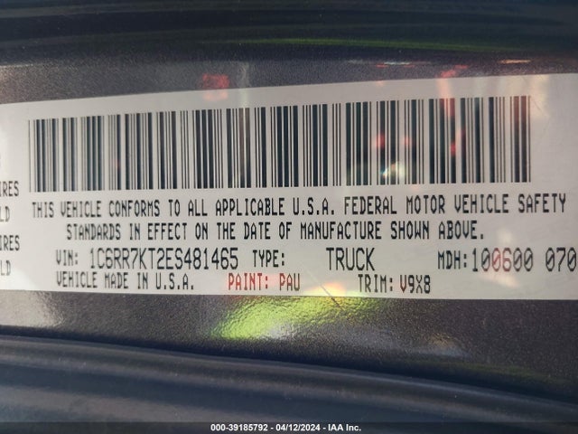 1C6RR7KT2ES481465 RAM 1500 Express
