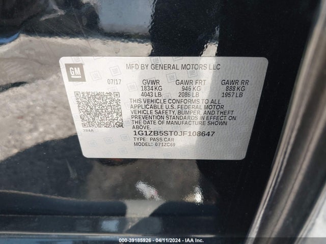 Chevrolet Malibu 1ls 2018 1G1ZB5ST0JF108647 Image 9