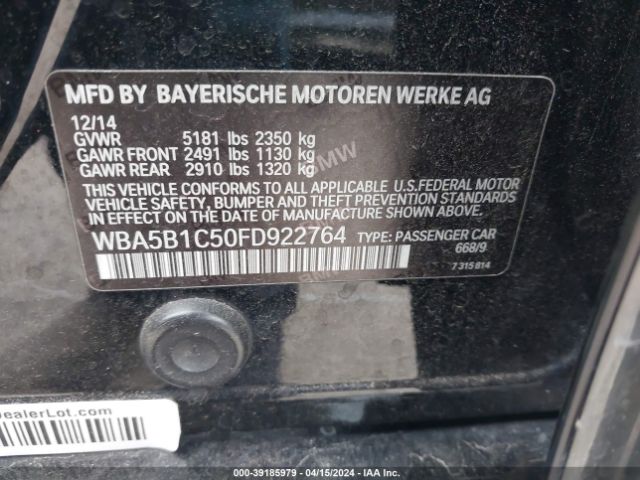 WBA5B1C50FD922764 BMW 535i