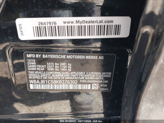 WBAJB1C58KB376302 BMW 530e Xdrive Iperformance