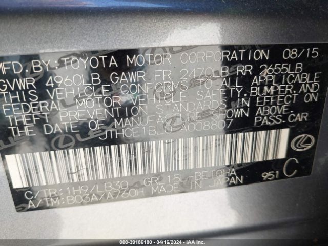 JTHCE1BL0FA008807 Lexus GS 350