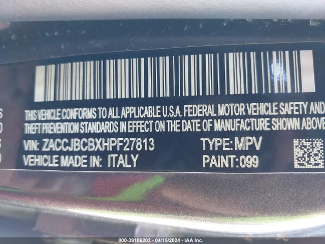 ZACCJBCBXHPF27813 Jeep Renegade Trailhawk 4x4