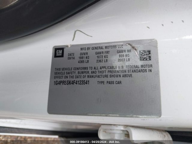 1G4PR5SK4F4123541 Buick Verano Convenience Group