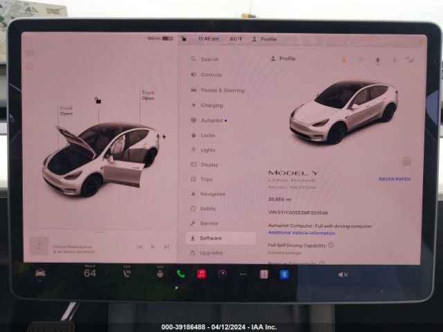 5YJYGDEE2MF202596 Tesla Model Y Long Range Dual Motor All-wheel Drive