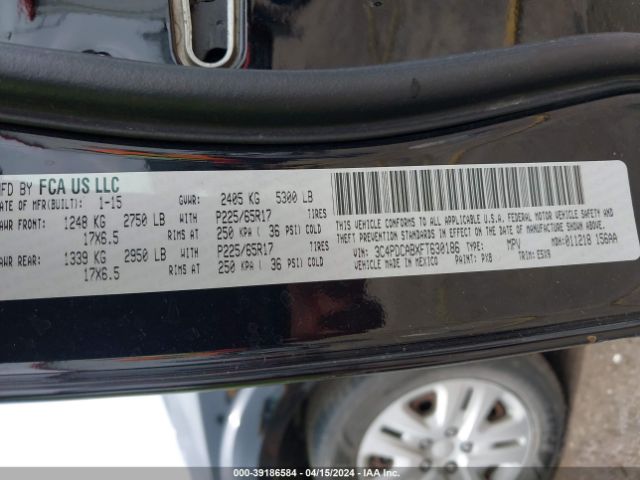 3C4PDCABXFT630186 Dodge Journey American Value Pkg